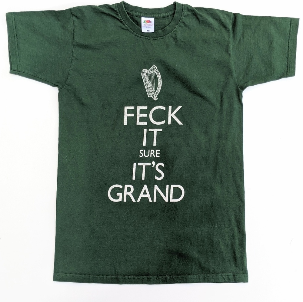 Irish TShirt Grunge Stained T-shirt Feck It